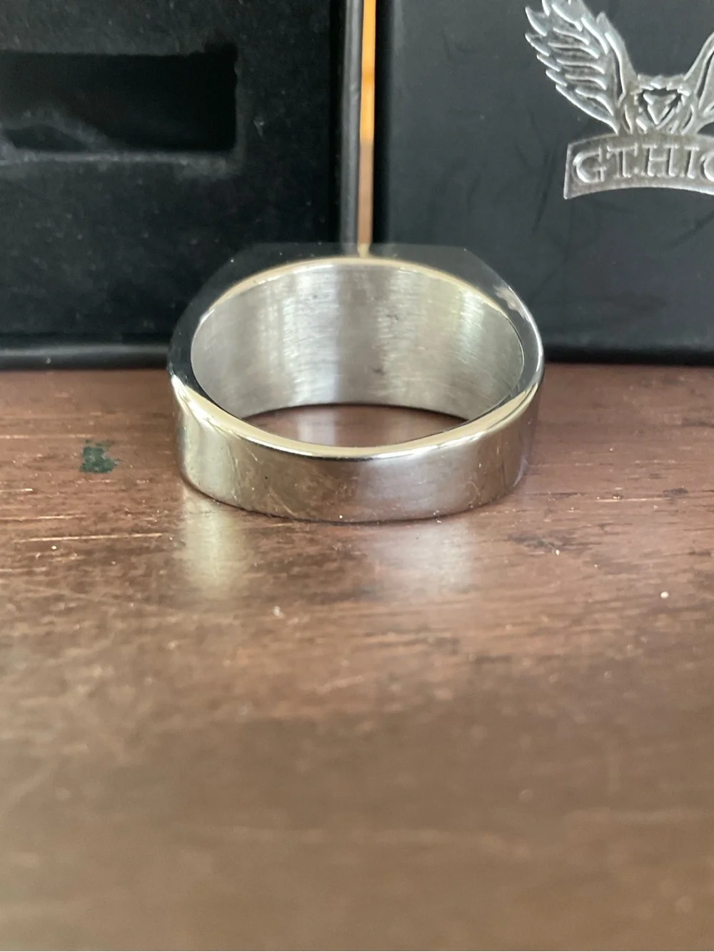 Gothic Men’s Silver 2 Pistol Ring Size 11 New in Box